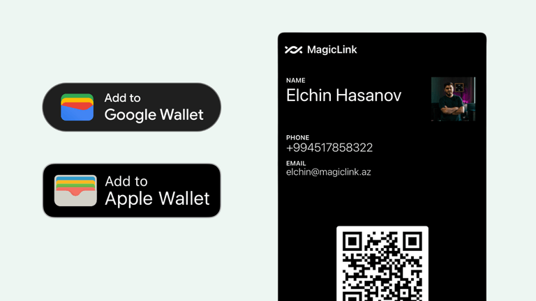 MagicLink-də artıq Apple və Google Wallet Biznes Kartları Dəstəklənir!