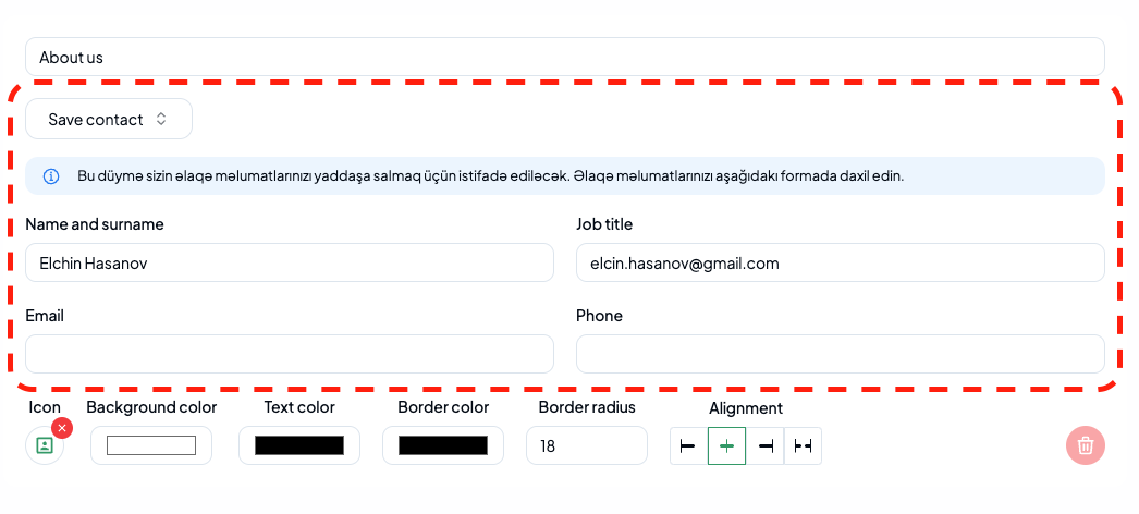 Kontaktı Saxla İkonu